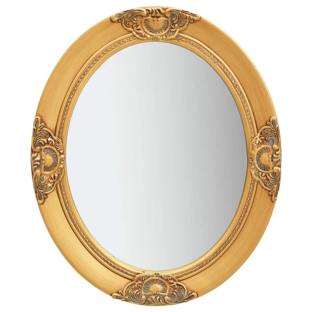 Wall Mirror Baroque Style 50x60 cm Gold