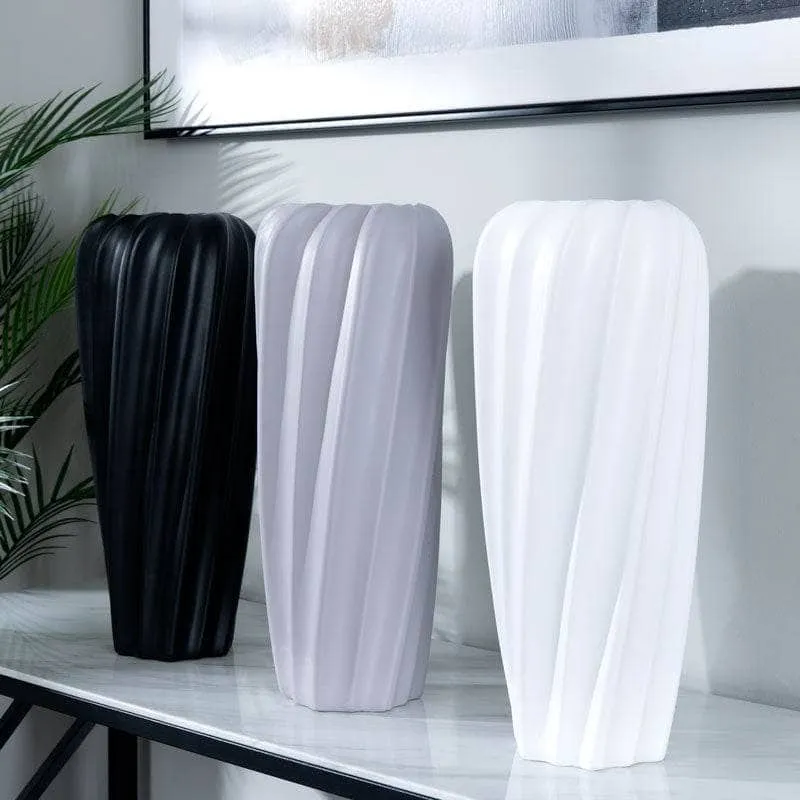 White Matte Paint Vase - 18.5 x 45.cm