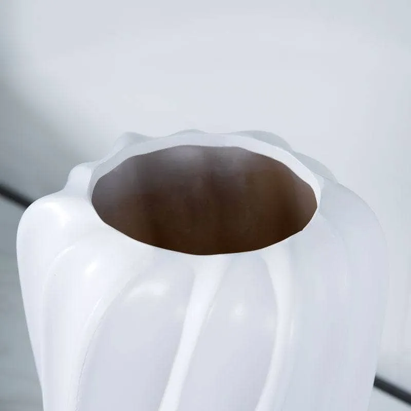 White Matte Paint Vase - 18.5 x 45.cm