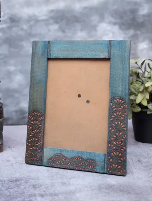 Wood Engraved Photo Frame -Flora